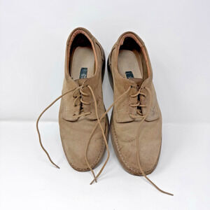 Vintage Rockport Men’s Brown Leather Casual Shoes Vibram Comfort Walking Flaws